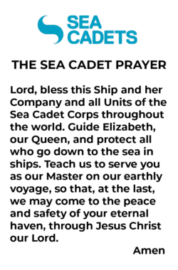 Sea Cadet Prayer Card